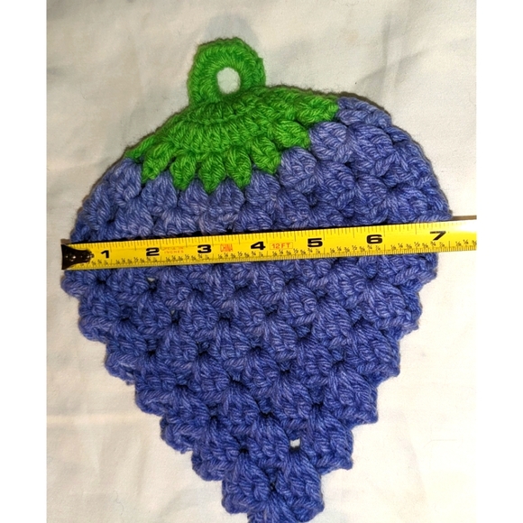 Kitchen/Bathroom Eggplant Purple Hand Towel Holder Handmade - Picture 3 of 4